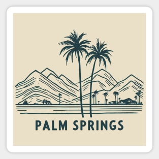 Palm Springs Retro Magnet